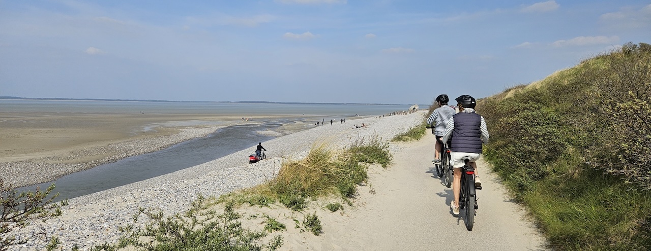 Der Nordsee entlang radeln bei Cayeux sur Mer